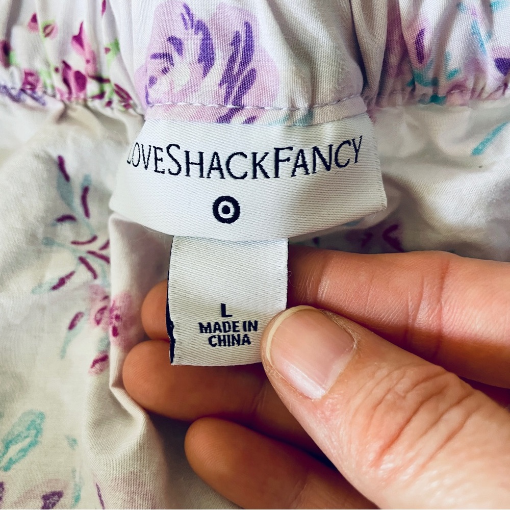 LoveShackFancy X Target Floral Tiered Jeanne Tie-Strap Babydoll Mini Dress Large - Picture 2 of 9